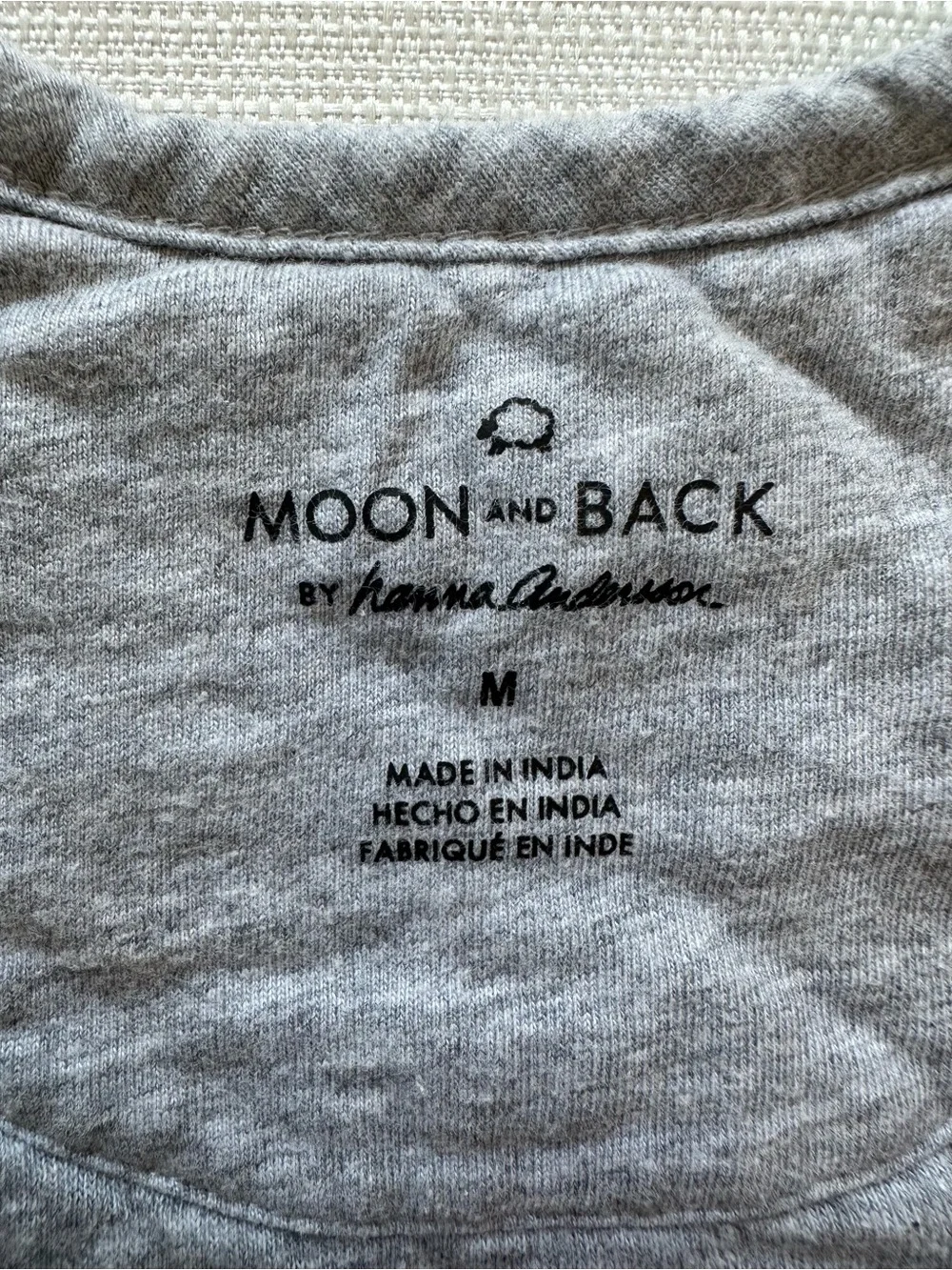 Moon & Back by Hanna Andersson Heather Grey Quilted Wearable Blanket Sleep Sack